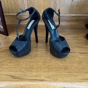 Size 7.5 Steve Madden Rhinestone Platform Heels